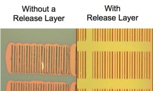 image with and without nano-imprinting release layers